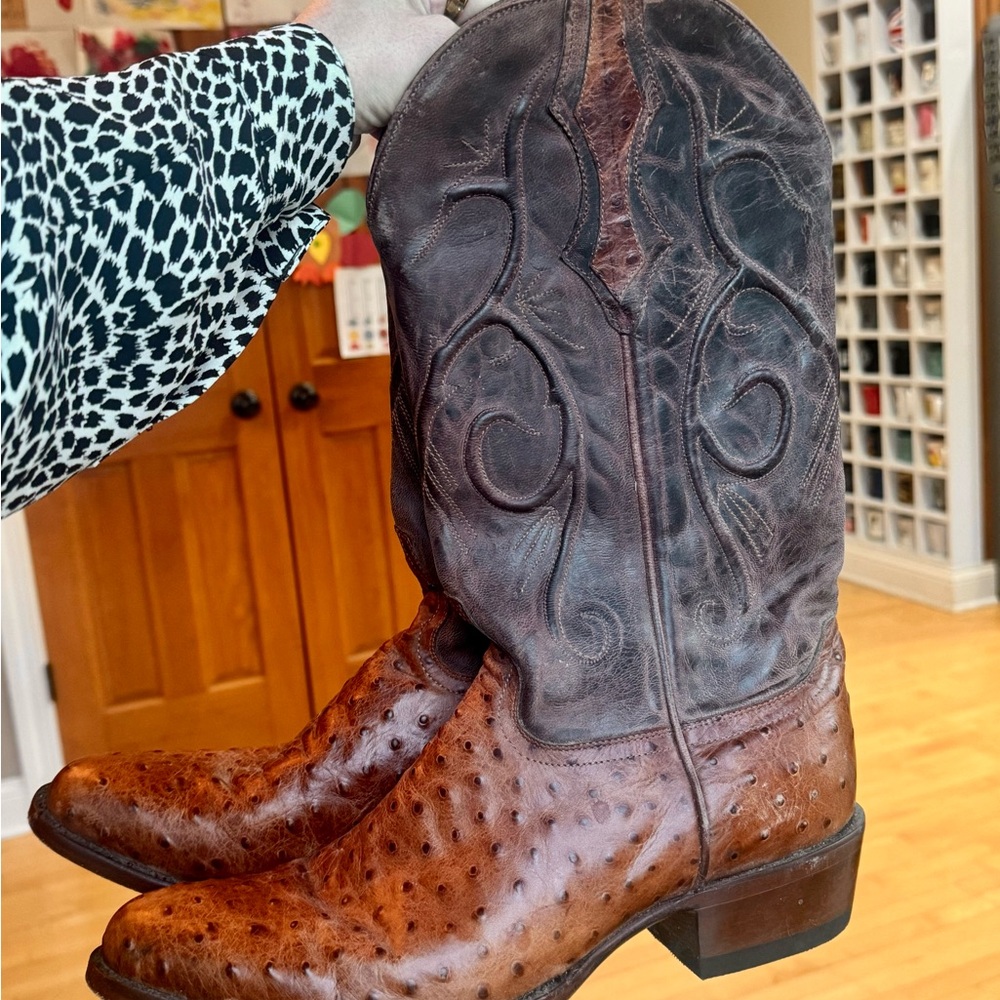 Men's Ostrich leather Cowboy Boots